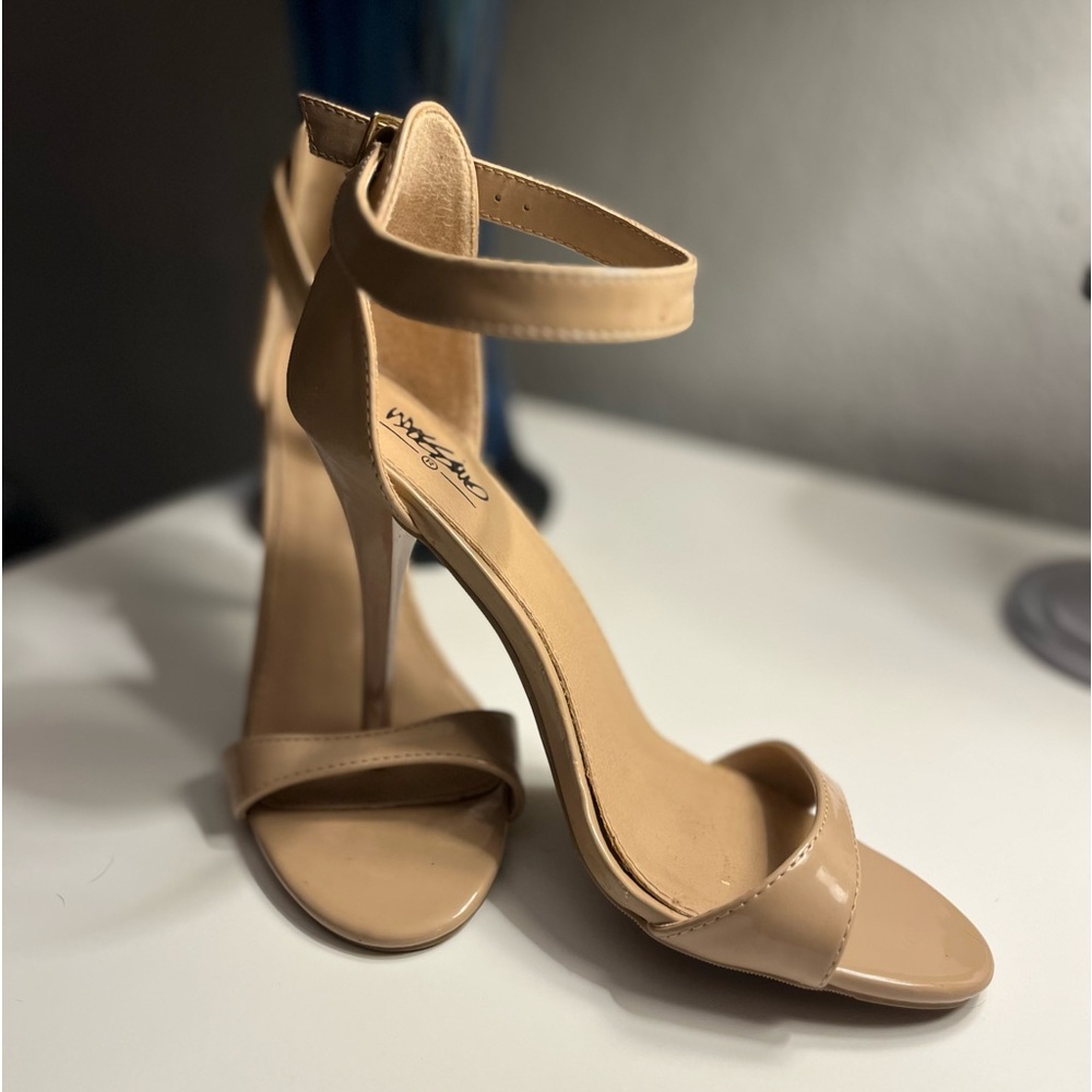 Target Nude heels with ankle strap